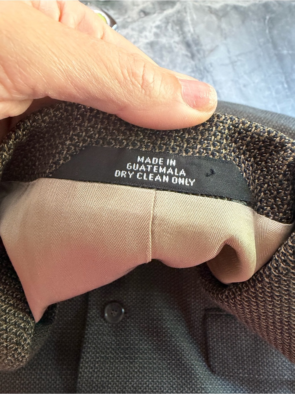 Haggar Collections Men’s Brown Textured Sport Coat Blazer 2 Button Classic - Picture 6 of 6